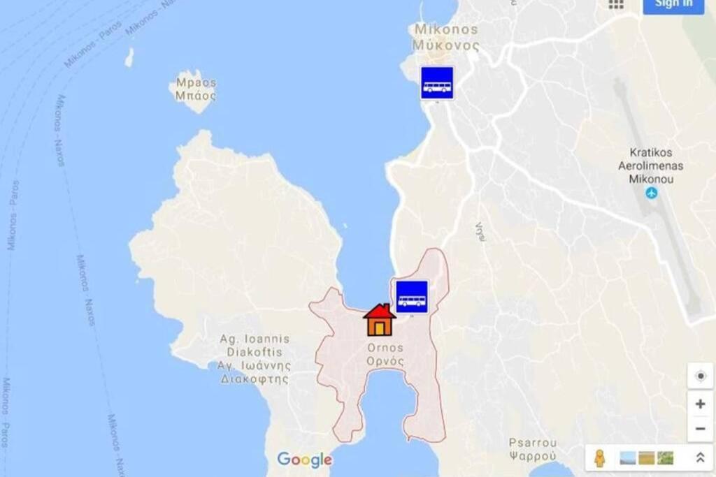 Pigeon House Ornos Beach Mykonos Town Екстер'єр фото